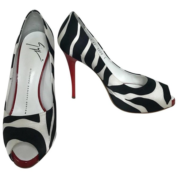 GIUSEPPE ZANOTTI PEEP TOE PUMPS 37 - Picture 1 of 6